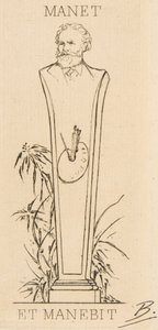 Ex-libris de Manet, 1875. de Felix Bracquemond