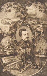 Frontispício para Amigos da Natureza de Champfleury, 1859. de Felix Bracquemond