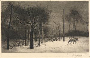 Hiver (inverno) de Felix Bracquemond