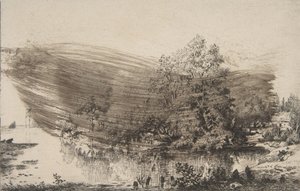 Quinta nas margens do Oise, 1868. de Felix Bracquemond