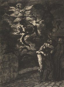 Panurge deixando Raminagrobis, 1854-55. de Felix Bracquemond