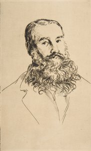 Retrato de Charles Leland, 1871. de Felix Bracquemond