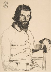 Retrato de Charles Meryon, 1853. de Felix Bracquemond