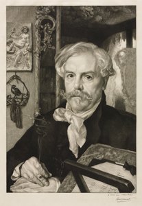 Retrato de Edmond de Goncourt de Felix Bracquemond