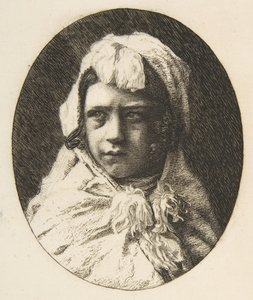 Retrato de Henri Houssaye, quando criança, 1855-60. de Felix Bracquemond