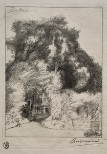 O Jardim da Pousada em Dulwich, c. 1870 de Felix Bracquemond