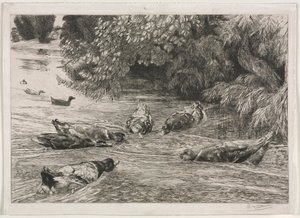 O ponto de interrogação, c. 1865. de Felix Bracquemond
