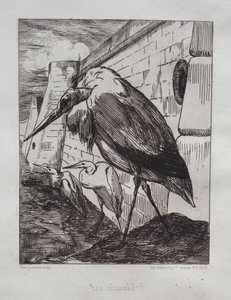 As cegonhas, 1865. de Felix Bracquemond