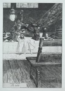 A Mesa, depois de H. Leys de Felix Bracquemond