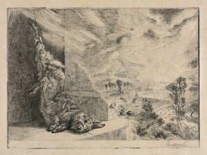 O coelho selvagem, 1891. de Felix Bracquemond