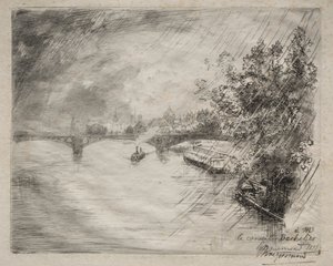 Vista da Ponte de Saint-Pères de Felix Bracquemond