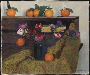 Anêmonas e laranjas, 1924 de Felix Edouard Vallotton