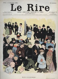 Capa do jornal “” Le Rire ””, nº 4, 1º de dezembro de 1894: O blues de hoje - desenho de Felix Vallotton de Felix Edouard Vallotton
