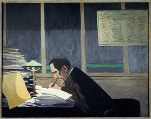 Felix Feneon na Revue Blanche (óleo a bordo de Felix Edouard Vallotton