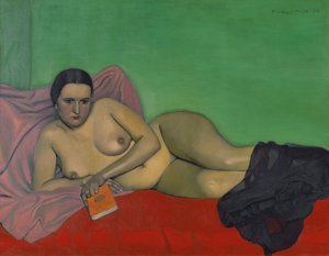 Mulher nua segurando um livro, 1924. de Felix Edouard Vallotton