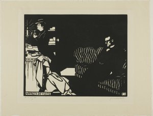 Preparando-se para uma visita, prato oito de Intimacies de Felix Edouard Vallotton