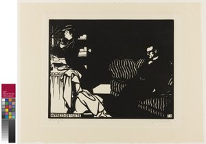 Preparando-se para uma visita, prato oito de Intimacies, 1898 de Felix Edouard Vallotton