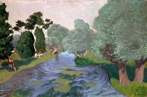Paisagem na Normandia, Arques-la-Bataille, 1903. de Felix Edouard Vallotton