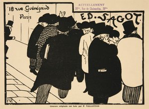 Amantes de impressões, pub. 1892 de Felix Edouard Vallotton