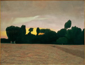 Normandia paisagem, pôr do sol de Felix Edouard Vallotton