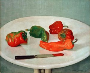 Pimentos vermelhos de Felix Edouard Vallotton