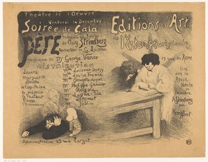 Programa para uma performance de gala de Le Père, uma tragédia de August Strindberg no Théâtre de l