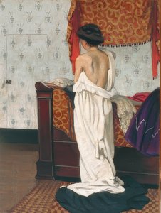 Voltar agir em um interior. 1902
