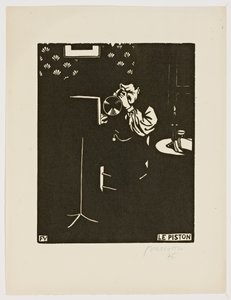 The Cornet, da série "Musical Instruments", 1896-97 de Felix Edouard Vallotton