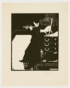A flauta, da série "Instrumentos musicais", 1896-97 de Felix Edouard Vallotton