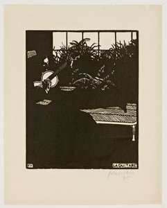 The Guitar, da série "Musical Instruments", V, 1897 de Felix Edouard Vallotton