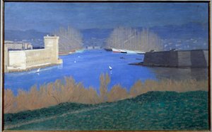 Vista do porto de Marselha Pintura de Felix Vallotton (1865-1925) 1901 Coleção particular - Vista do porto de Marselha. Pintura de Felix Vallotton (1865-1925) de Felix Edouard Vallotton