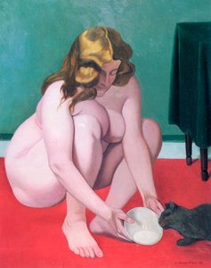 Mulher com gato
