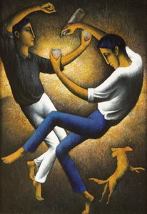 Les Deux Basques, c.1912 (óleo sobre tela) de Felix Elie Tobeen