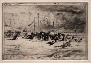 Um Squall em Trouville, 1874. de Felix Hilaire Buhot