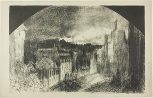 Dia da Bastilha em Montmartre de Felix Hilaire Buhot