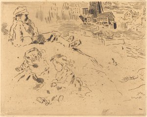 Esboços de crianças de Felix Hilaire Buhot