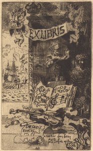 Ex-libris de Léon Lerey Ex-libris de Leon Lerey, 18751877. de Felix Hilaire Buhot