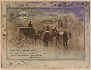 Cortejo fúnebre no Boulevard de Clichy de Felix Hilaire Buhot
