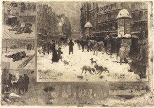 Inverno em Paris Inverno em Paris, 1879. de Felix Hilaire Buhot