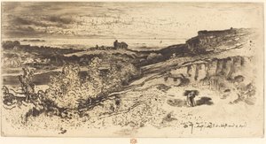 A Capela Saint-Michel em Estre. de Felix Hilaire Buhot