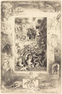 A diligência de Beaucaire (A diligência de Beaucaire) de Felix Hilaire Buhot