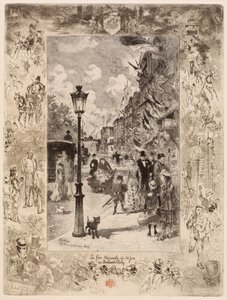 Feriado Nacional no Boulevard Clichy Feriado Nacional no Boulevard de Clichy, 1878. de Felix Hilaire Buhot