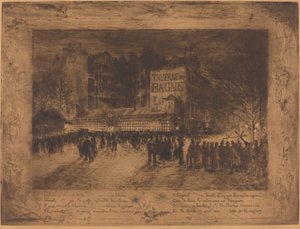 A Place des Martyrs e a Cadeia..., 1885. de Felix Hilaire Buhot