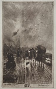 Desembarque na Inglaterra, 1879. de Felix Hilaire Buhot