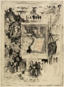 A coruja, 1883 de Felix Hilaire Buhot