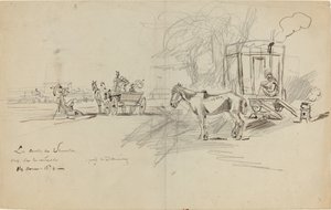 As corridas de Deauville, 1874. de Felix Hilaire Buhot