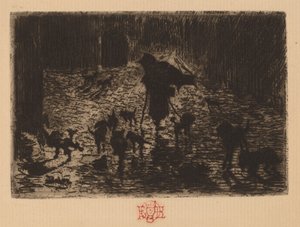 Les Noctambules The Night Prowlers, 18761877. de Felix Hilaire Buhot