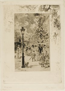 Feriado Nacional no Boulevard Clichy de Felix Hilaire Buhot