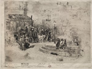 Coloque Pigalle em 1878, 1878. de Felix Hilaire Buhot