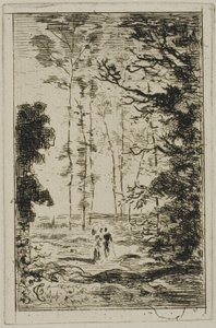 Paisagem vertical pequena de Felix Hilaire Buhot